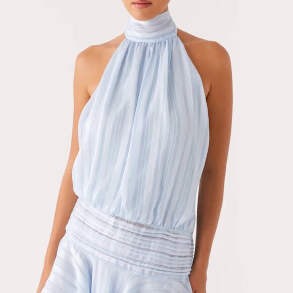 Peppermayo - Willow Chiffon Mini Dress - Blue - Picture 3 of 4